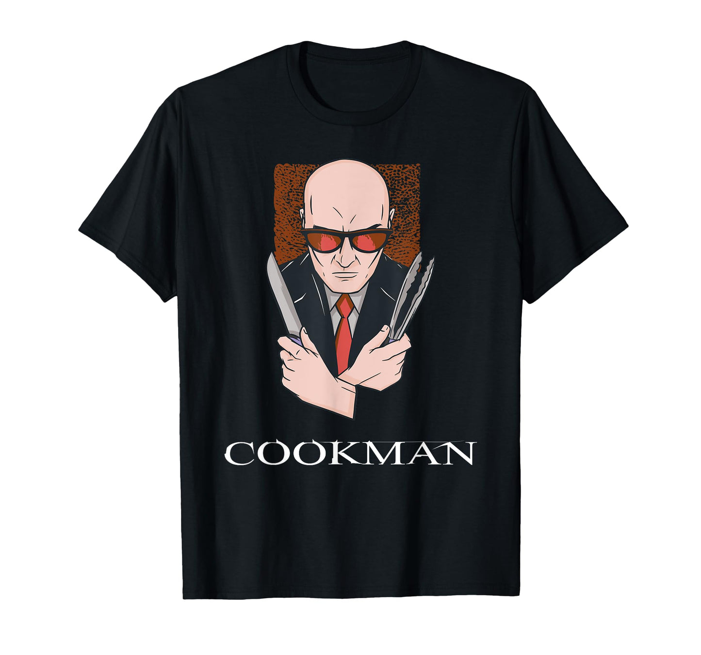 Cookman Cooking BBQ Hitman Parody Video Game Gamer T-Shirt