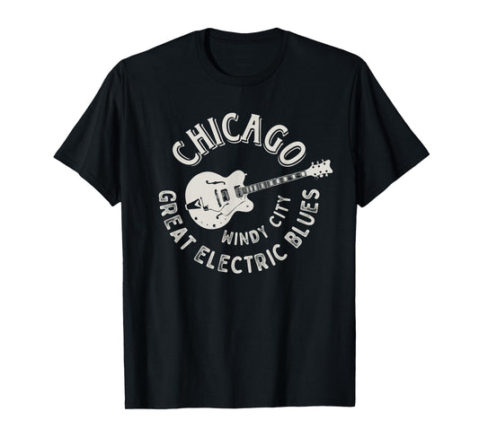 Chicago Electric Blues American Music Vintage T-Shirt