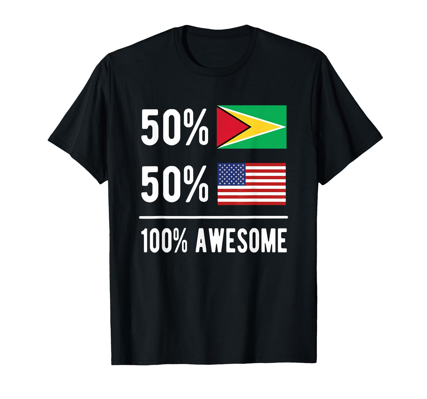Proud Guyanese American Flag Guyana USA T-Shirt