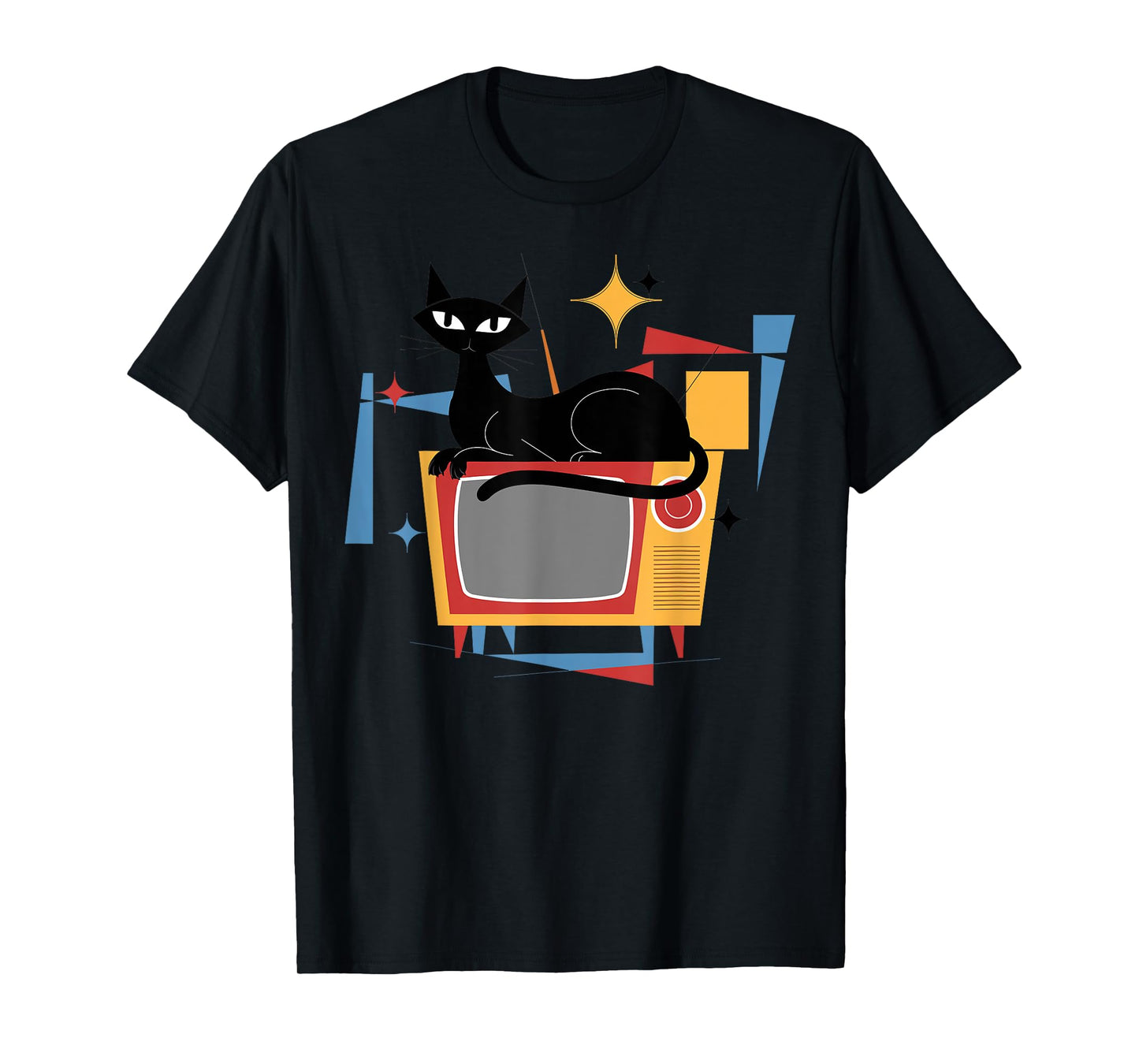 Vintage Cat Mid Century Modern 50s 60s Gifts Men Women Kid T-Shirt