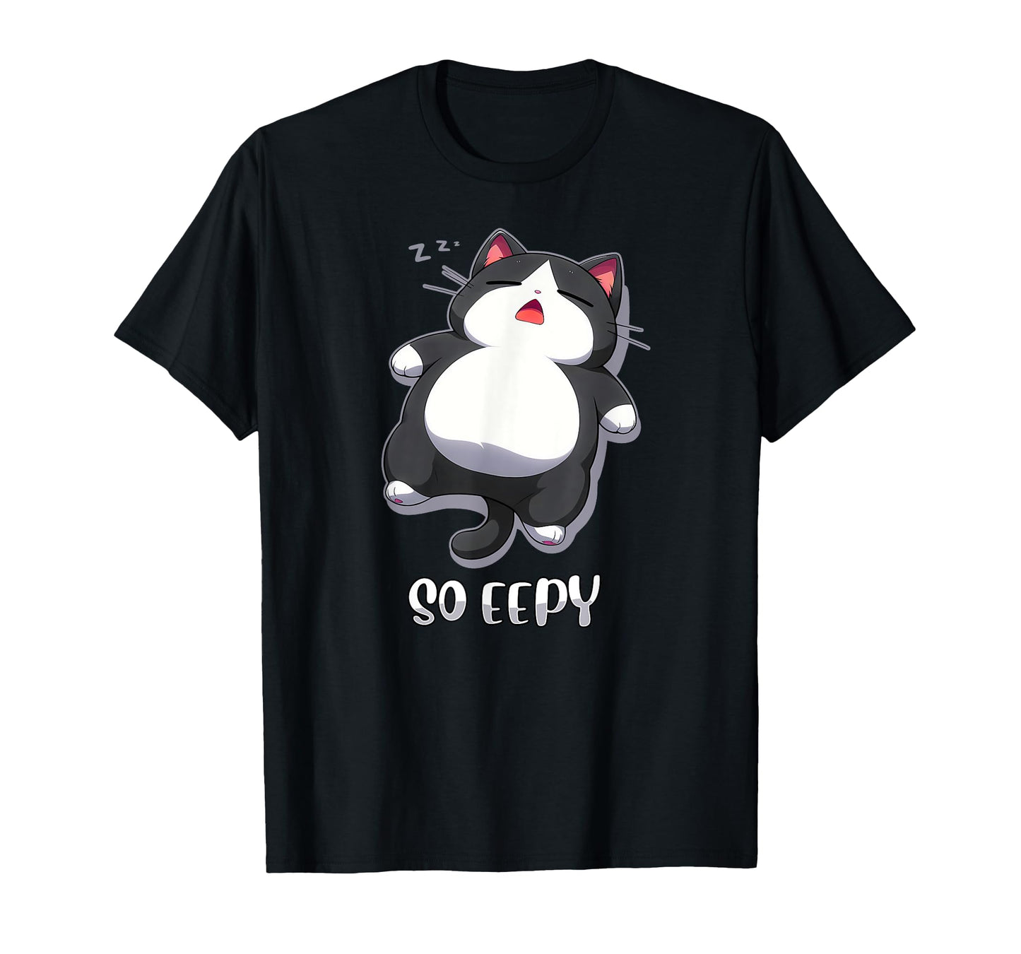 SO EEPY Cat Meme Lazy Cat Anime Kawaii Brainrot Cute Cat T-Shirt