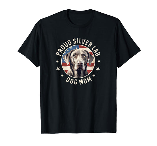 Proud Silver Labrador Retriever Dog Mom T-Shirt for Men Women
