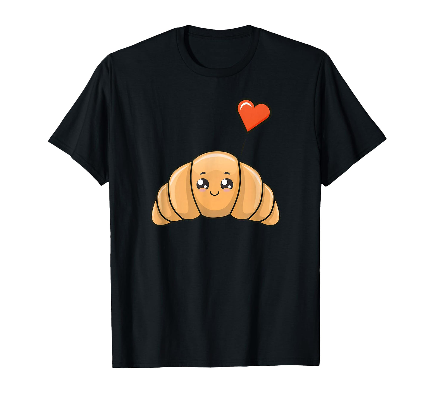 Cute Kawaii Illustration of Croissant T-Shirt
