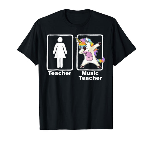 Funny Unicorn Music Teacher T-shirt Music Teacher Gifts T-Shirt