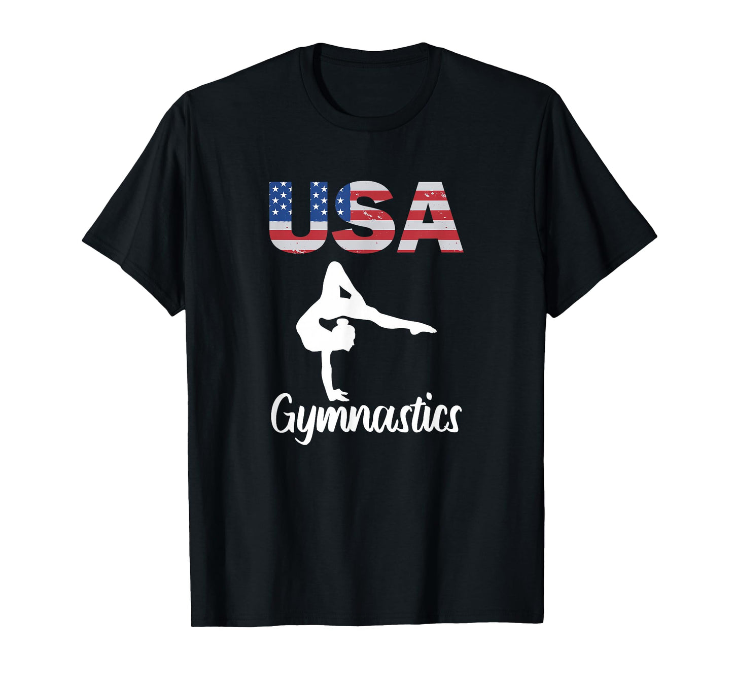 USA American Flag Gymnastics Tee Gymnast 4th of July T-Shirt