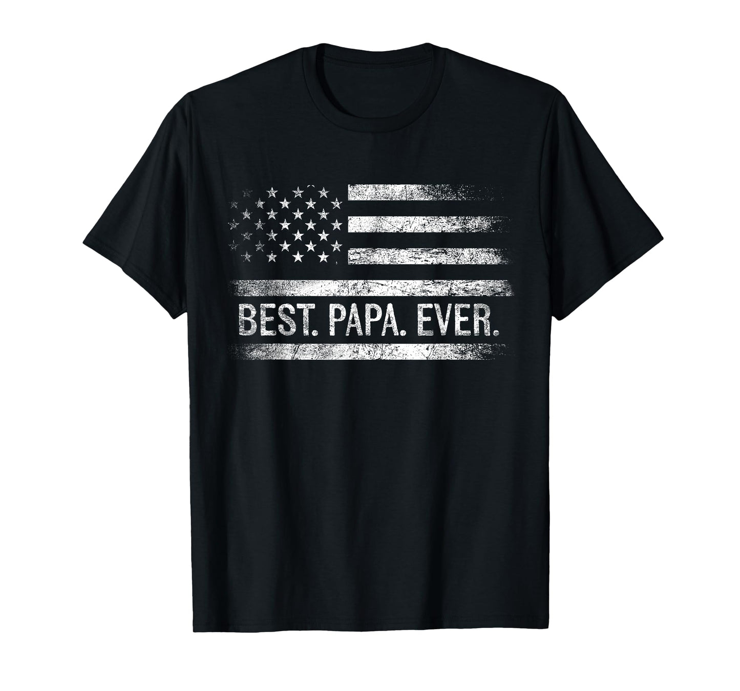 Best Papa Ever American Flag Gifts Papa Father's Day T-Shirt for Men
