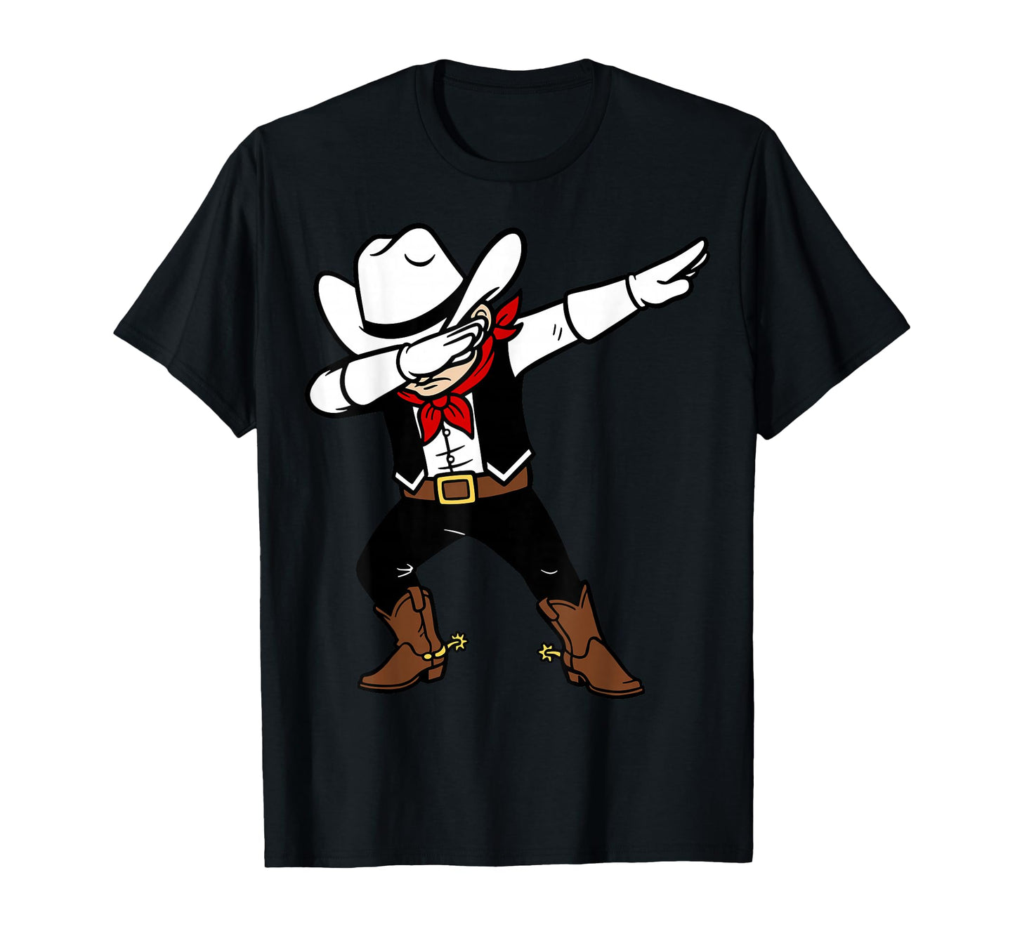 Texas Cowboy Dabbing for Youth Toddler Kids Boys Girls T-Shirt