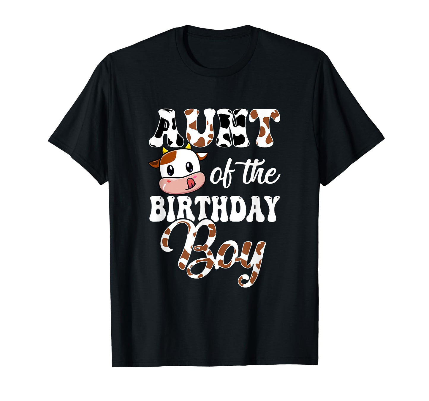 Aunt Of The Birthday Boy Cow Farm 1St Birthday Boy T-Shirt