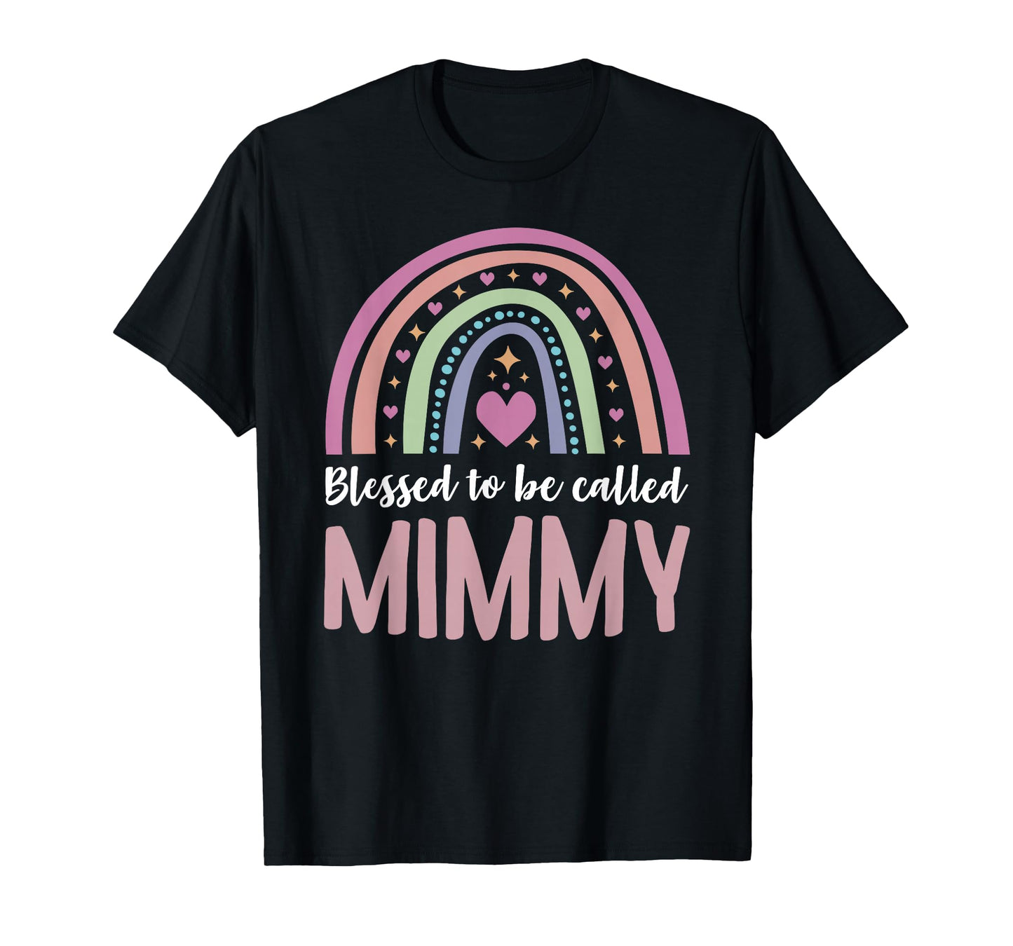 Mimmy Tee Shirt for Grandma Women Mothers Day Blessed Mimmy T-Shirt