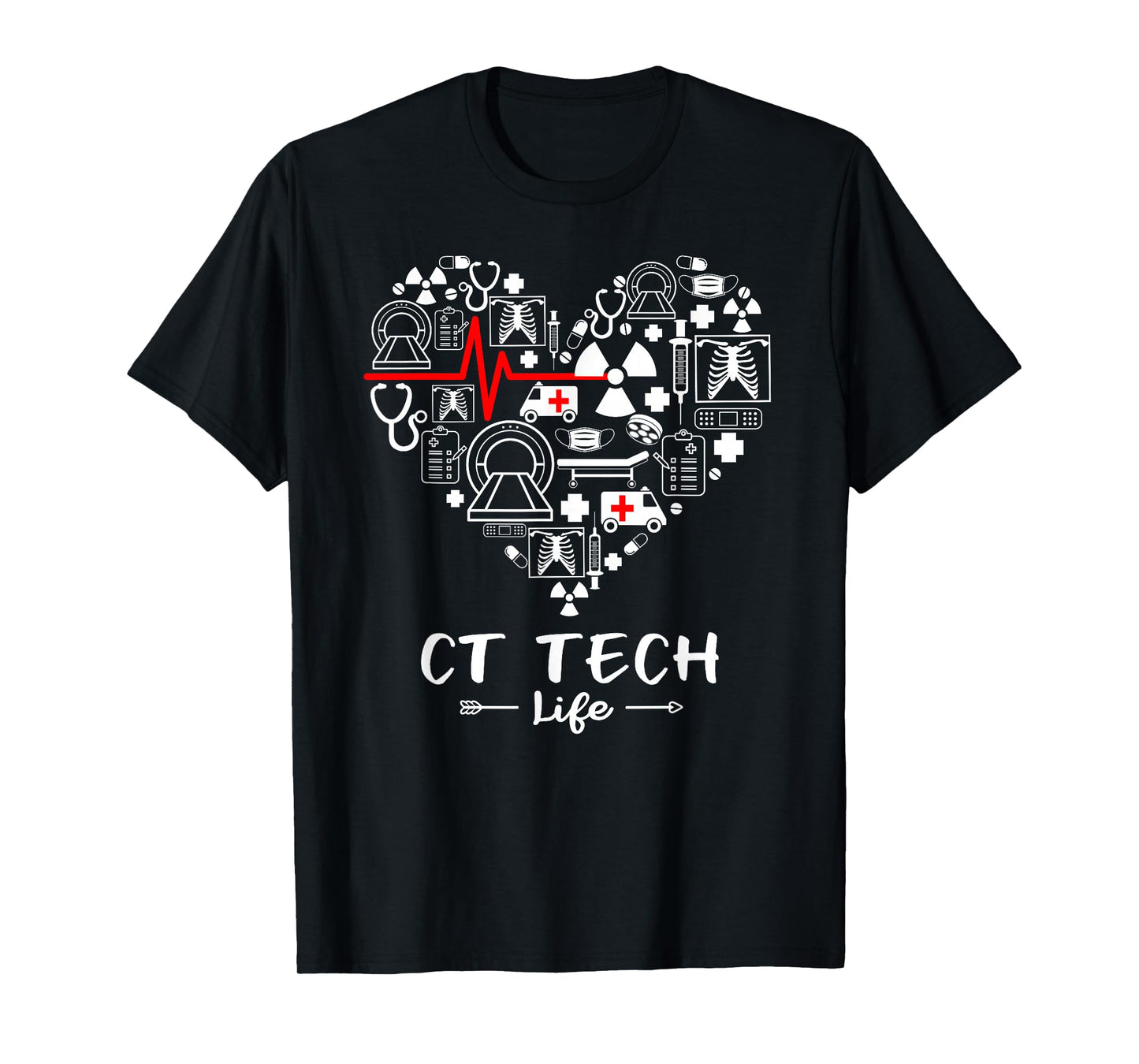 CT Tech Life Heart Funny Technologist T-Shirt