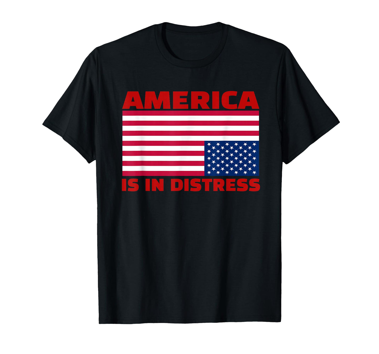 America is in distress.Upside down American Flag T-Shirt