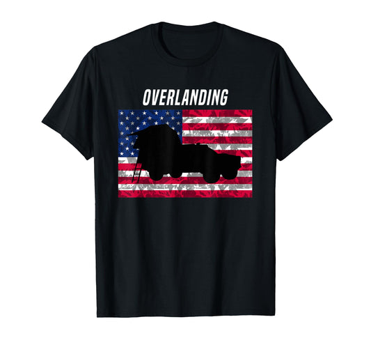 Overlanding American Flag t shirt Women Kids Men T-Shirt
