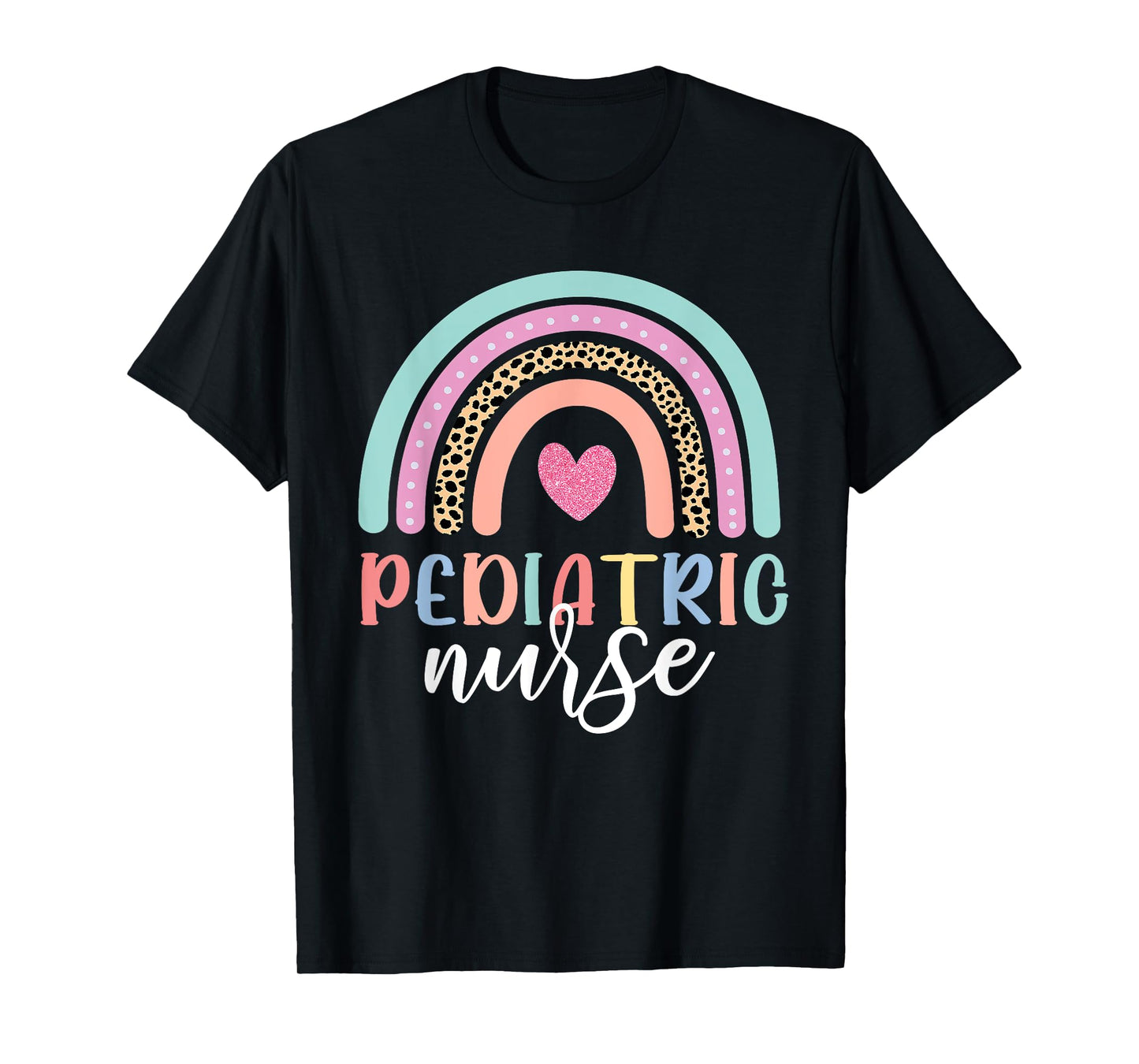 Cute Pediatric Nure Peds Nurse Nursing School Team Rainbow T-Shirt