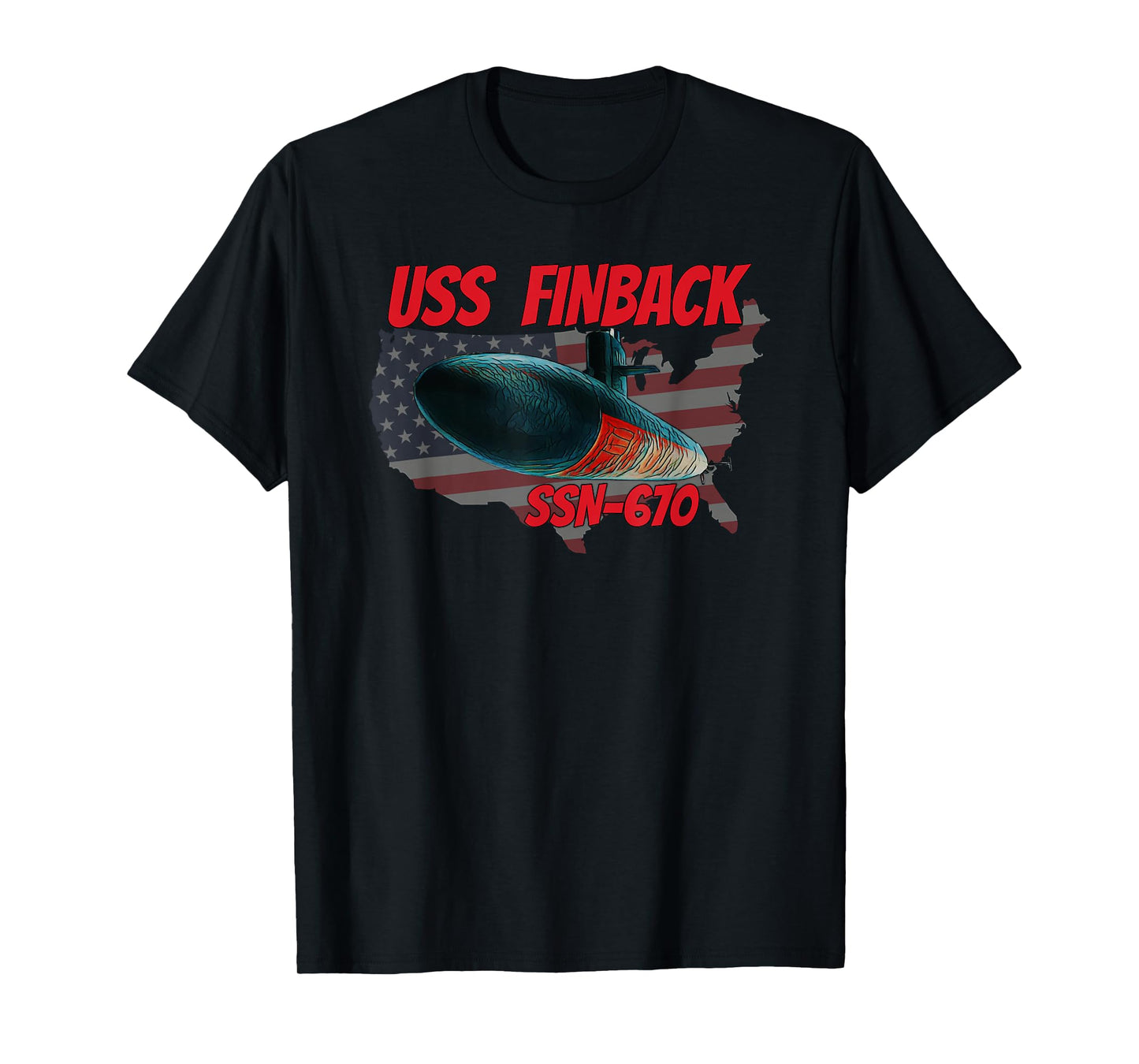 USS Finback SSN-670 Submarine Veterans Day Father Grandpa T-Shirt