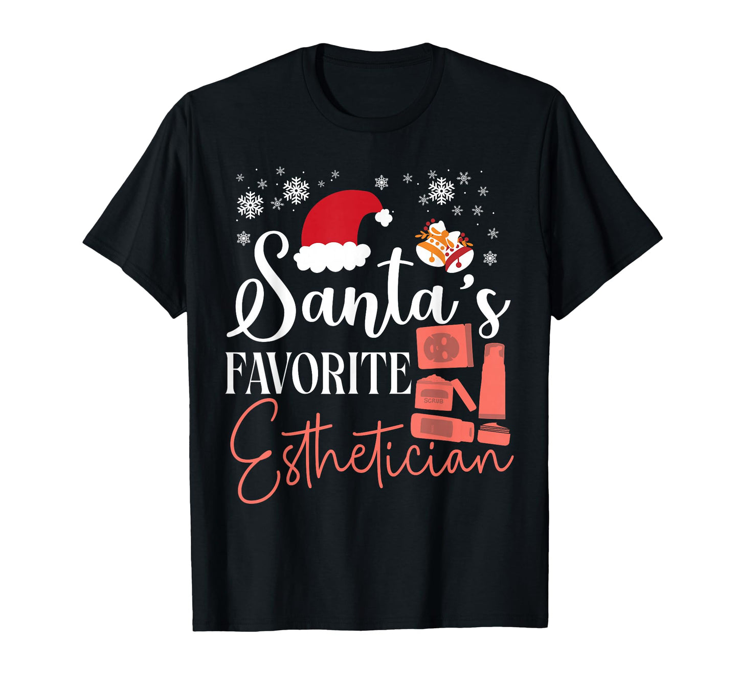 Cute Licensed Esthetician Skincare Beautician Christmas T-Shirt