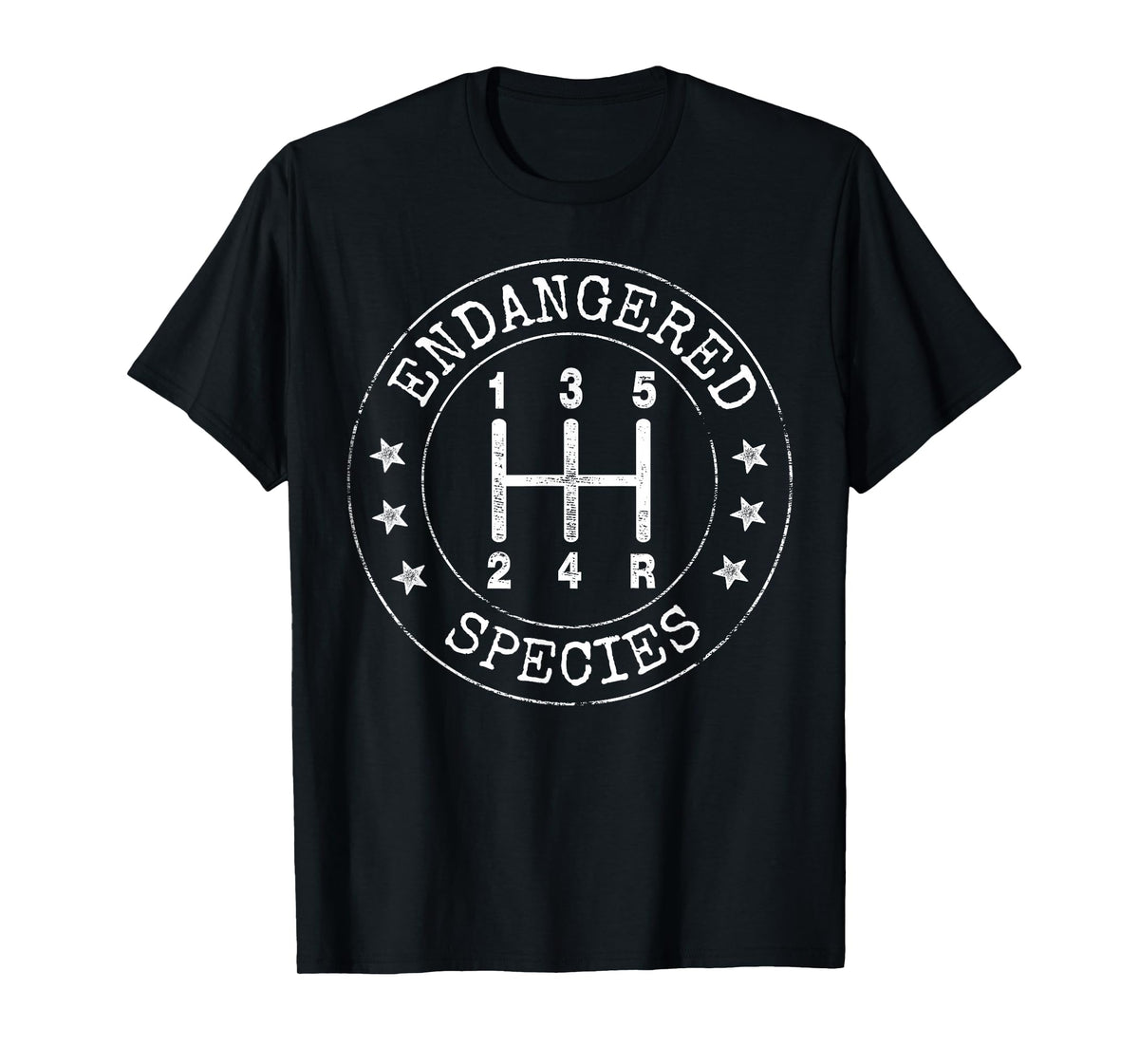 Endangered Species Manual Transmission Stick Shift Car Guy T-Shirt