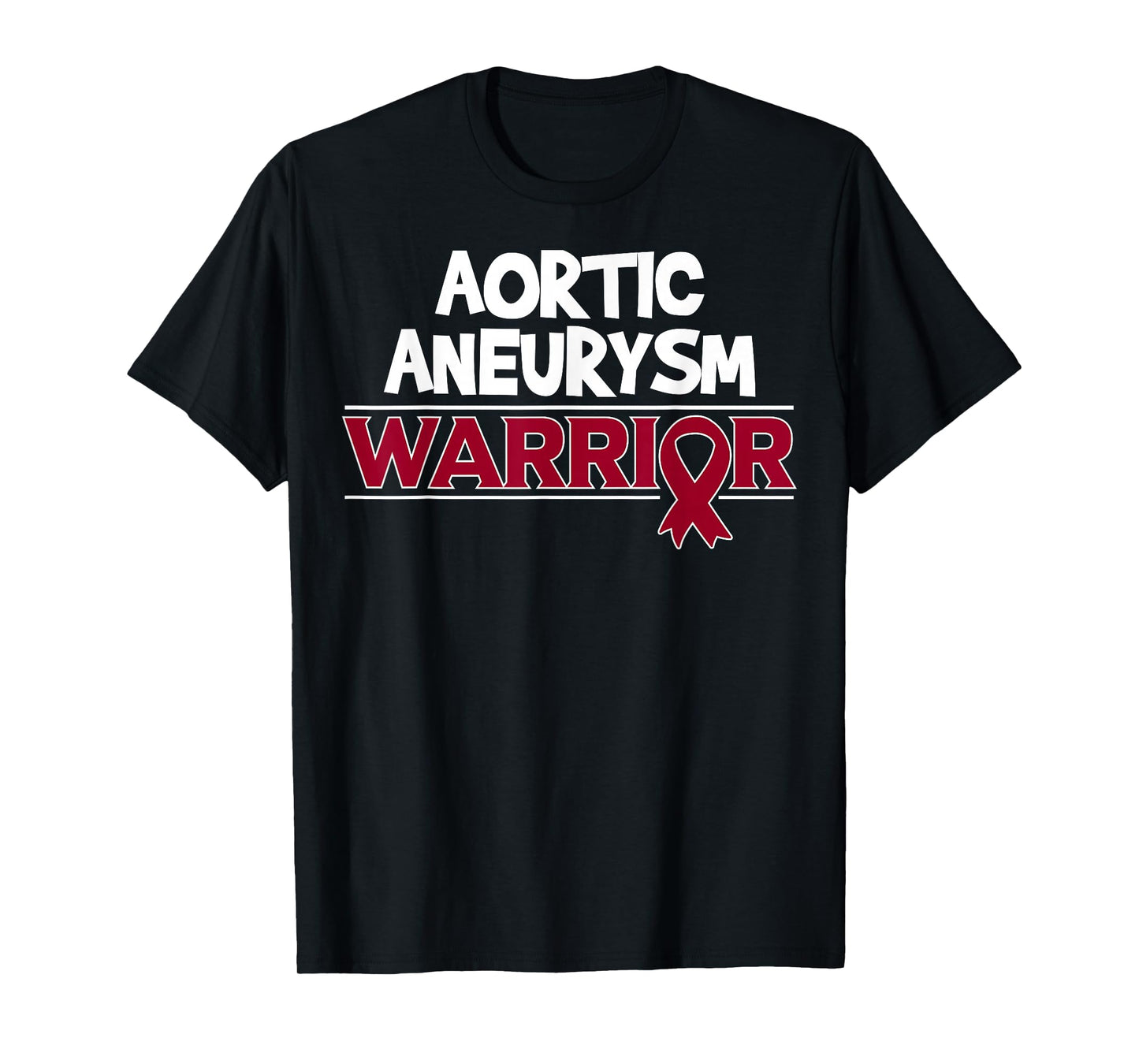 Aortic Aneurysm Survivor Burgundy Ribbon T-Shirt