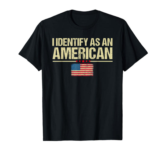I identify As An American US Flag Patriot T-Shirt