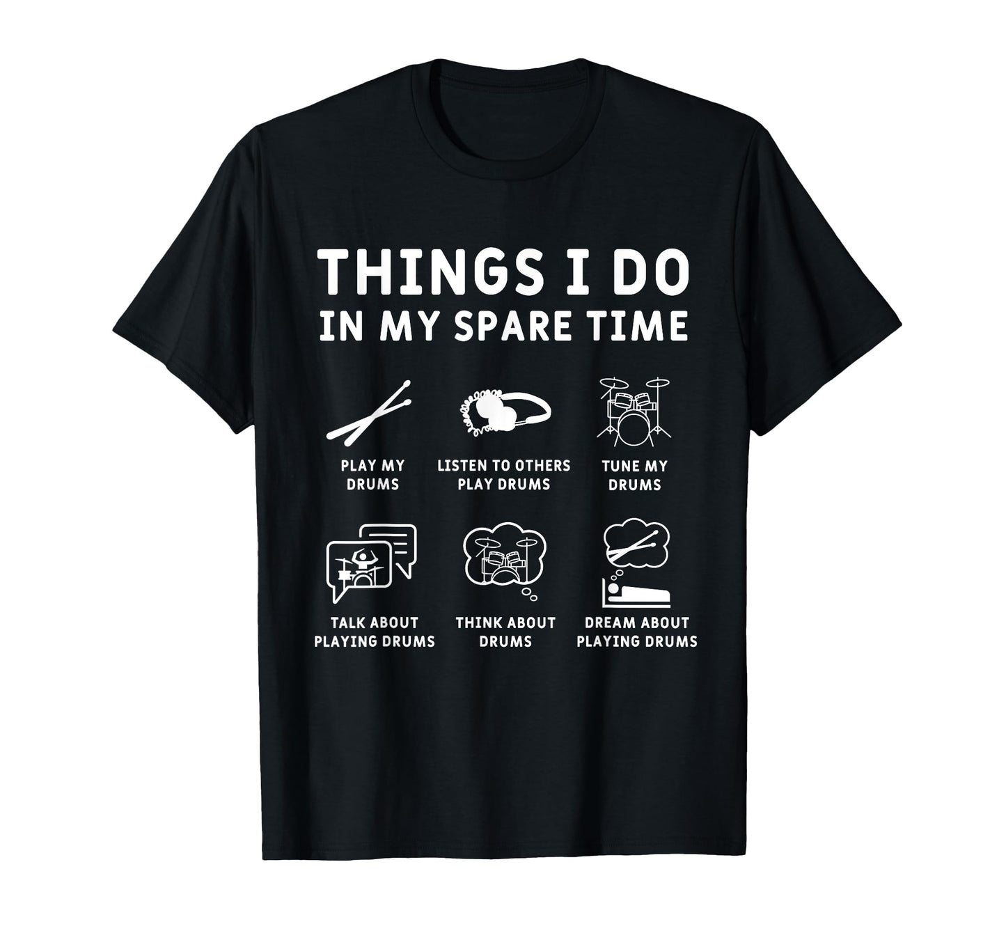 Cool Drummer T-Shirt Playing Drums T-Shirt Funny Drum Player T-Shirt