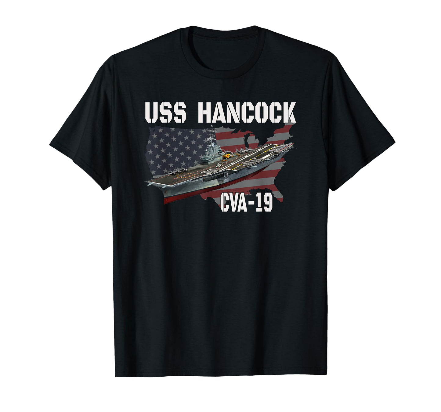 USS Hancock CVA-19 Aircraft Carrier Veterans Day Fathers Day T-Shirt