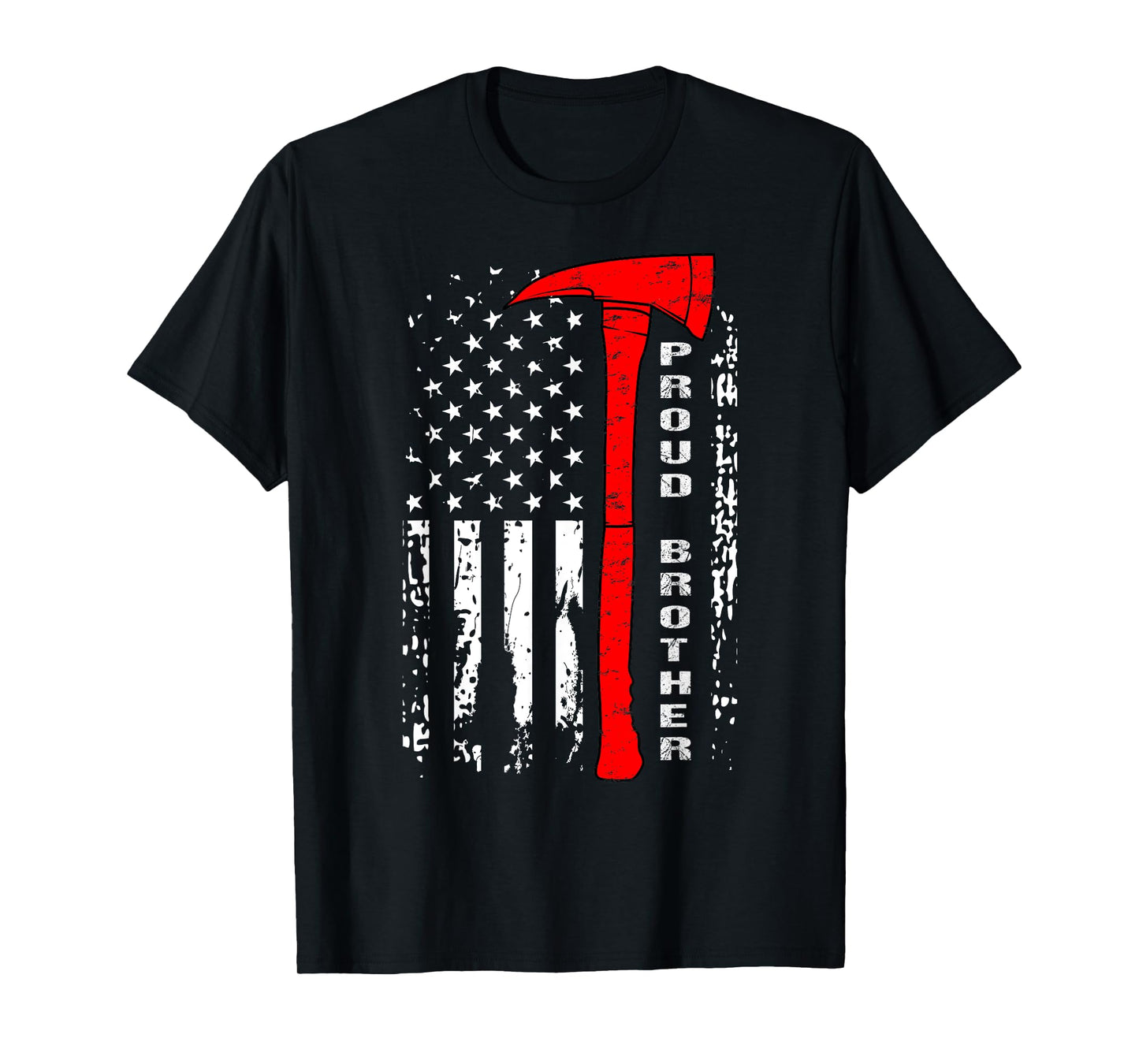 Firefighter Brother Shirt Proud Brother of Brave Firefighter T-Shirt