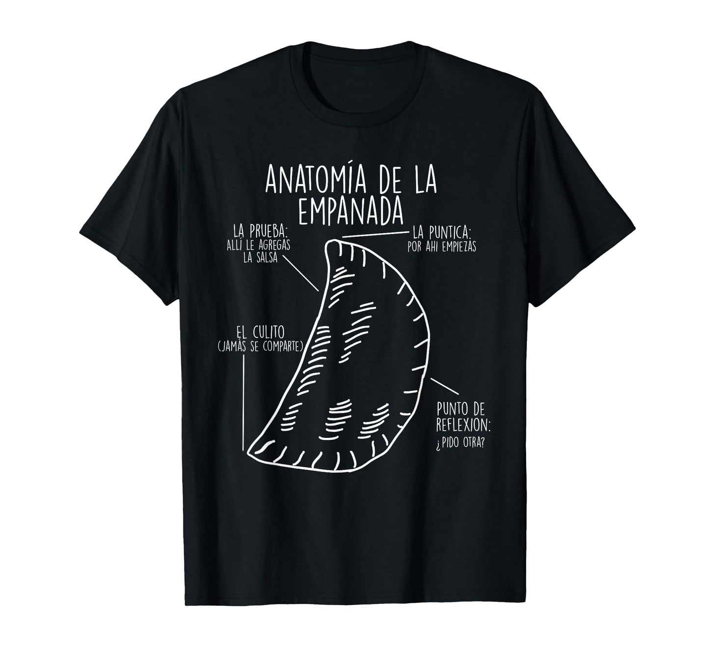 Anatomia de la Empanada for Food Lovers T-Shirt