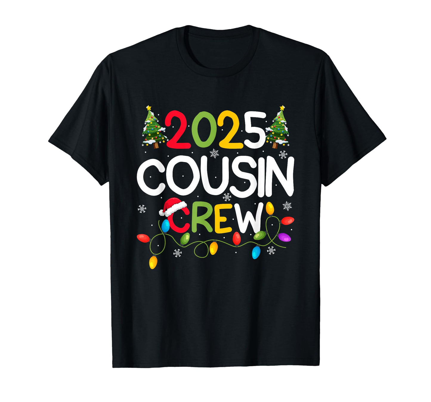 Cousin Crew 2025 Christmas Family Adult Kids Holiday Xmas T-Shirt