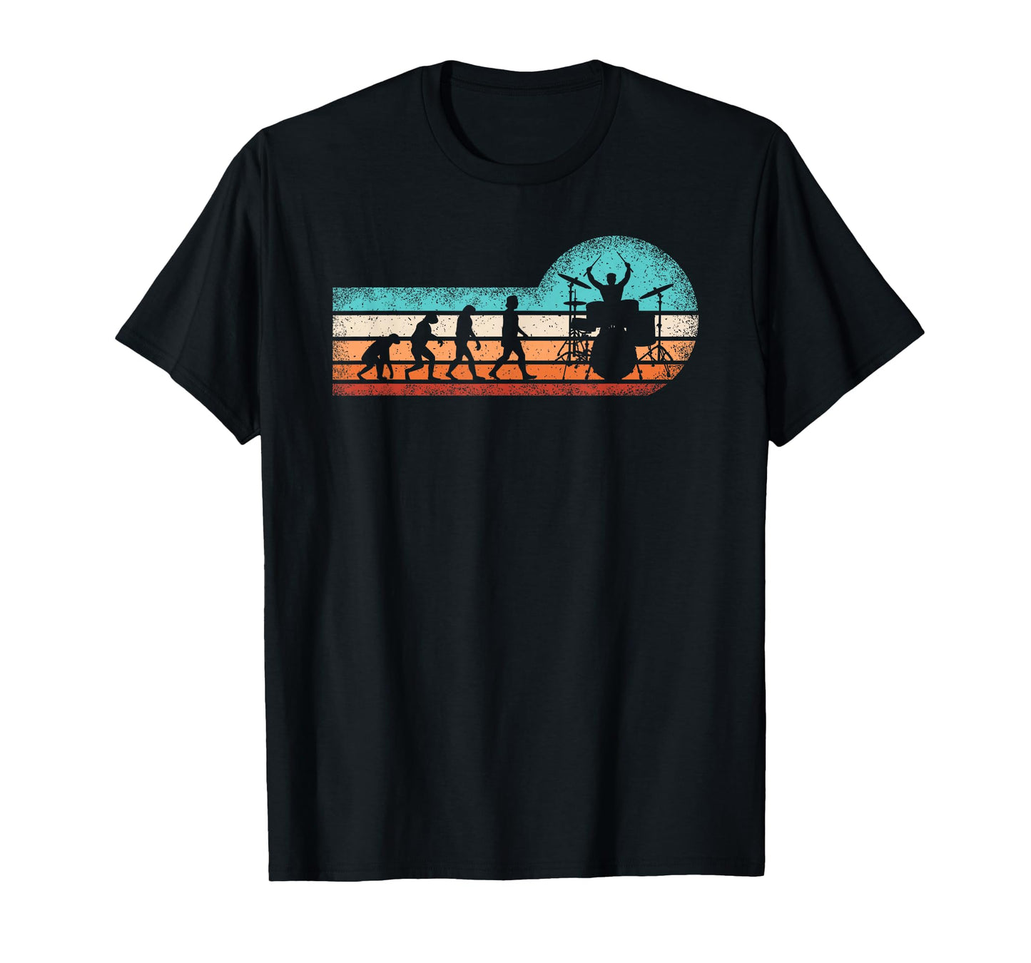 Drummer Evolution Drumming Drum Set Men Boys T-Shirt