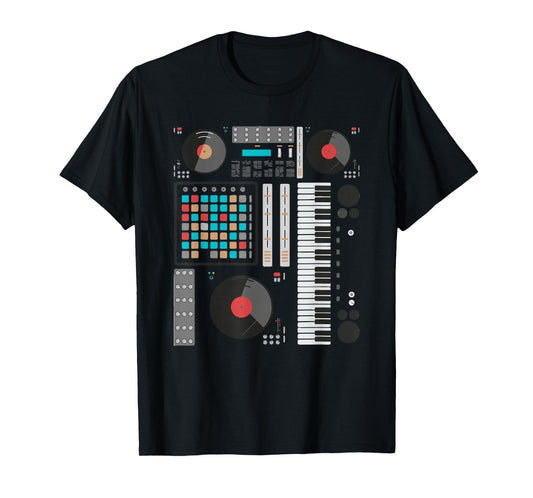 Electronic Music Synthesizer Techno Music DJ Producer T-Shirt
