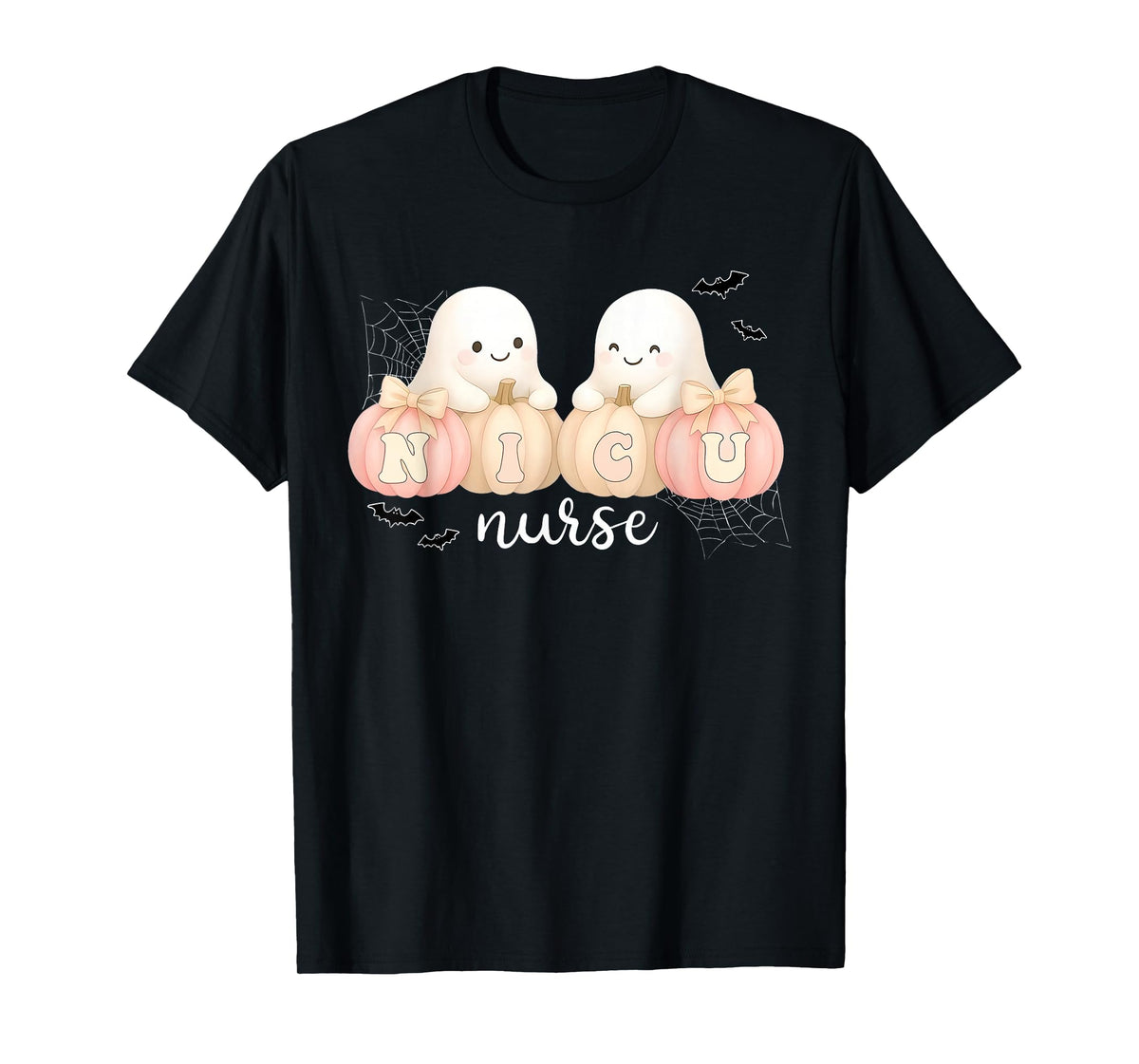 NICU Nurse Halloween Spooky Pumpkin Neonatal Intensive Care T-Shirt