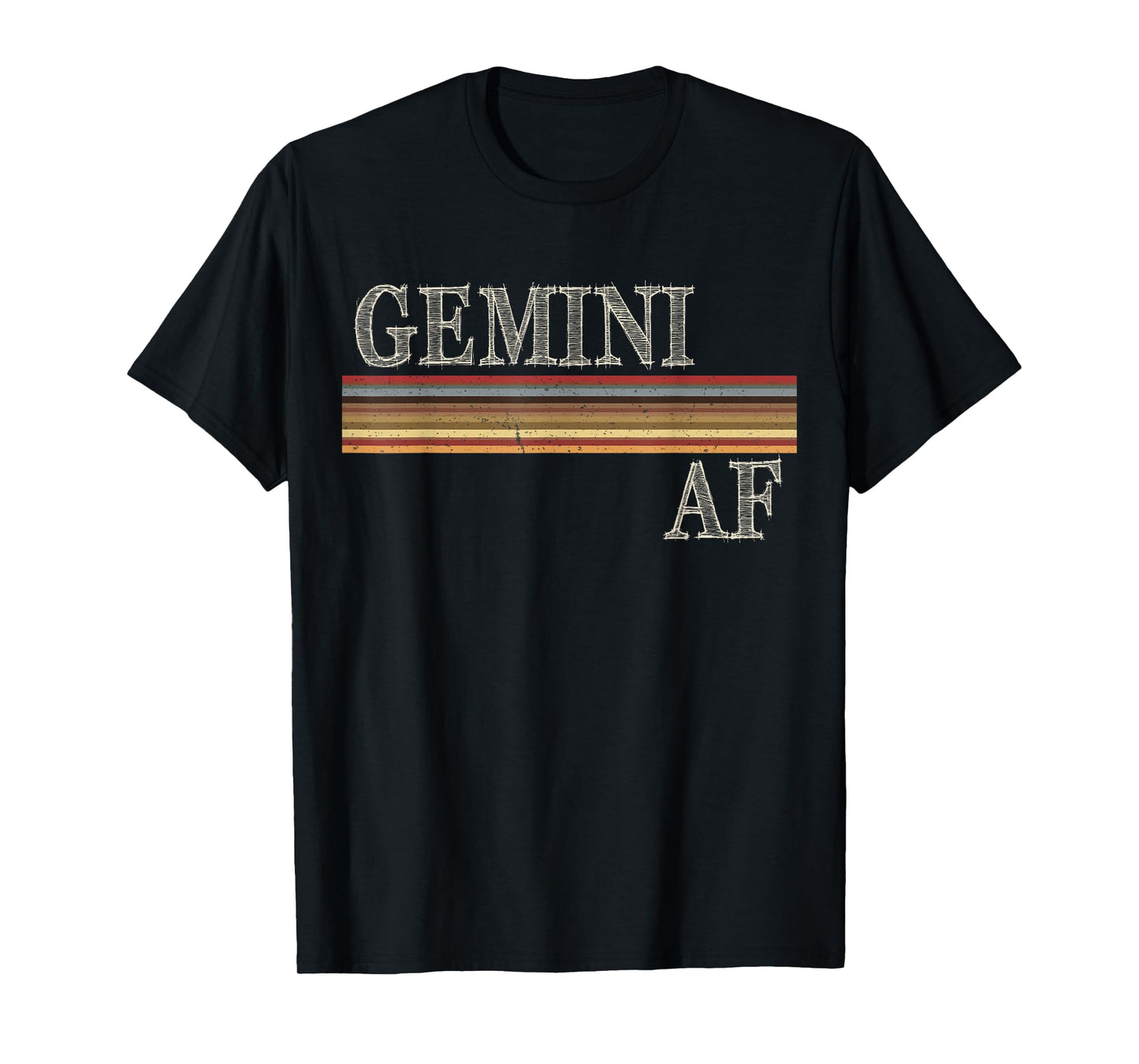 Gemini AF Funny Birthday T Shirt May & June Reto T-Shirt