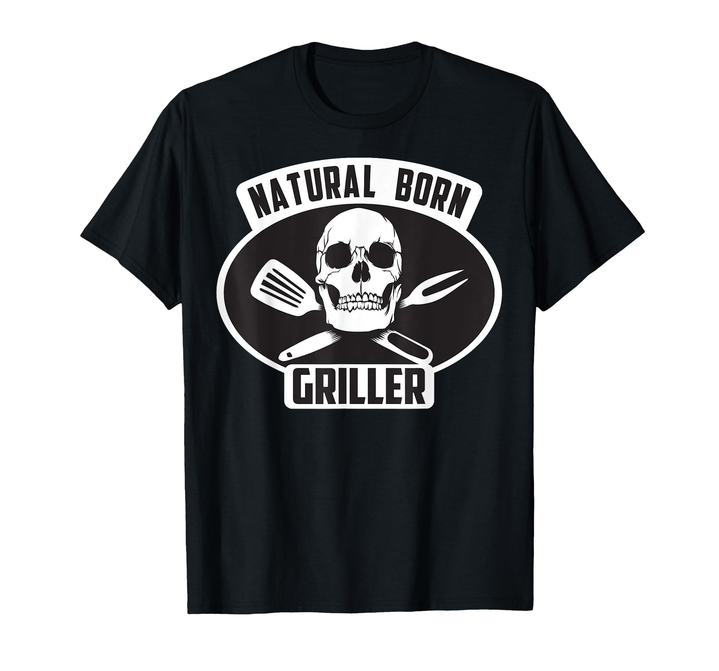 Cool Natural Born Griller BBQ Gift T-Shirt For Grill Master T-Shirt