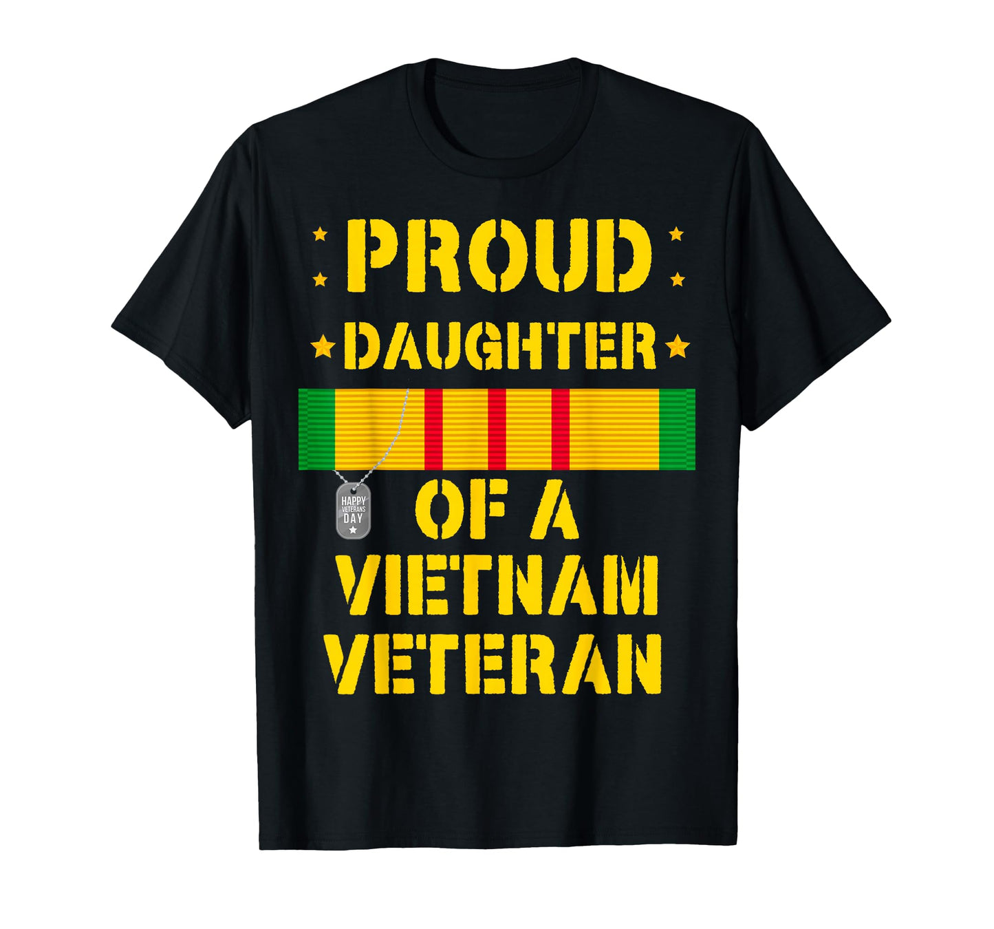 Proud Daughter of a Vietnam Veteran USA Flag Veteran's Day T-Shirt