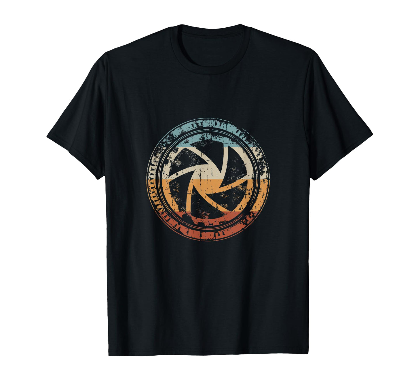 Vintage Camera lens aperture Iris icon for photographer T-Shirt