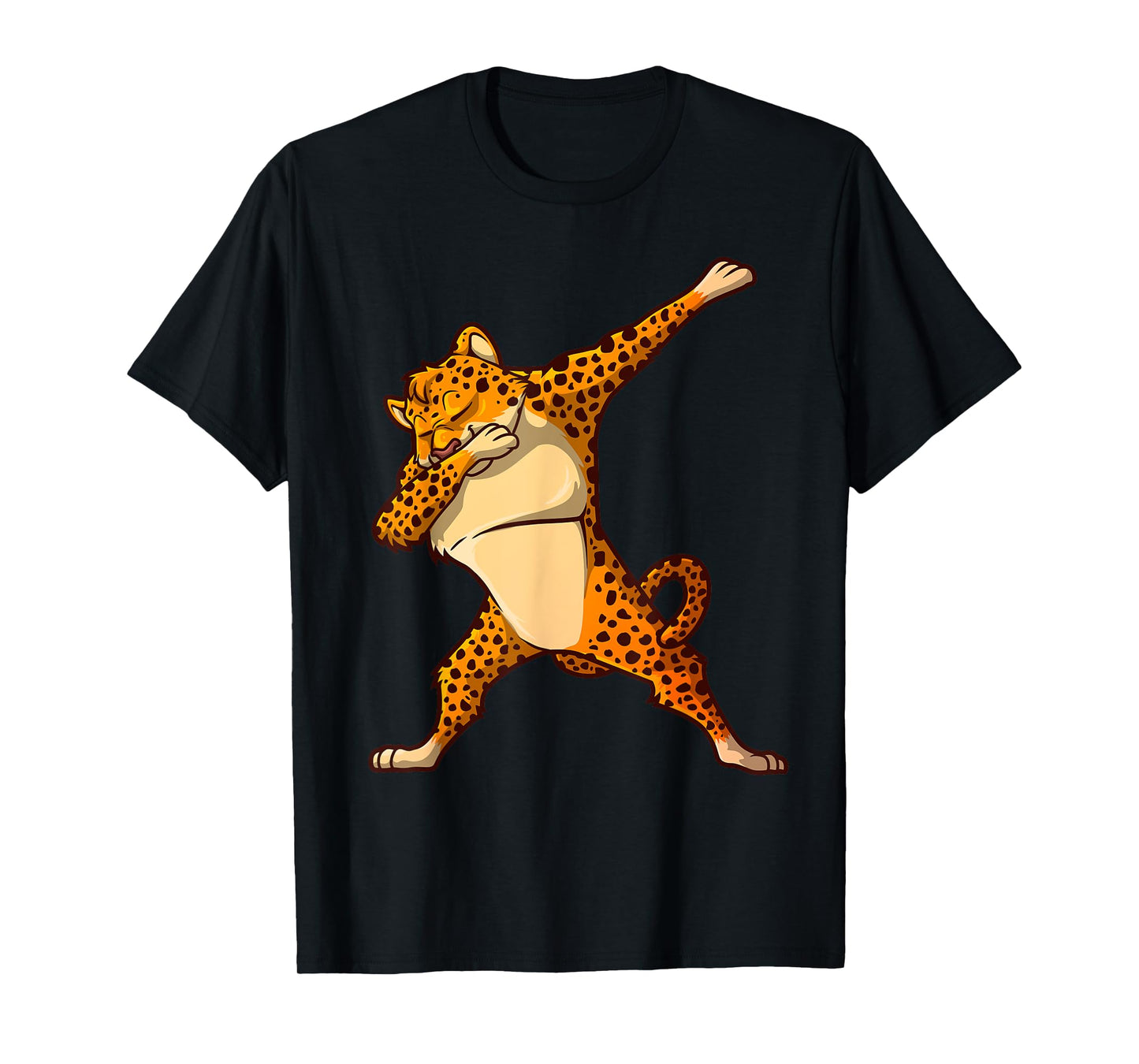 Funny Cheetah Dance For Kids Boys Girls Dabbing Cheetah Cat T-Shirt