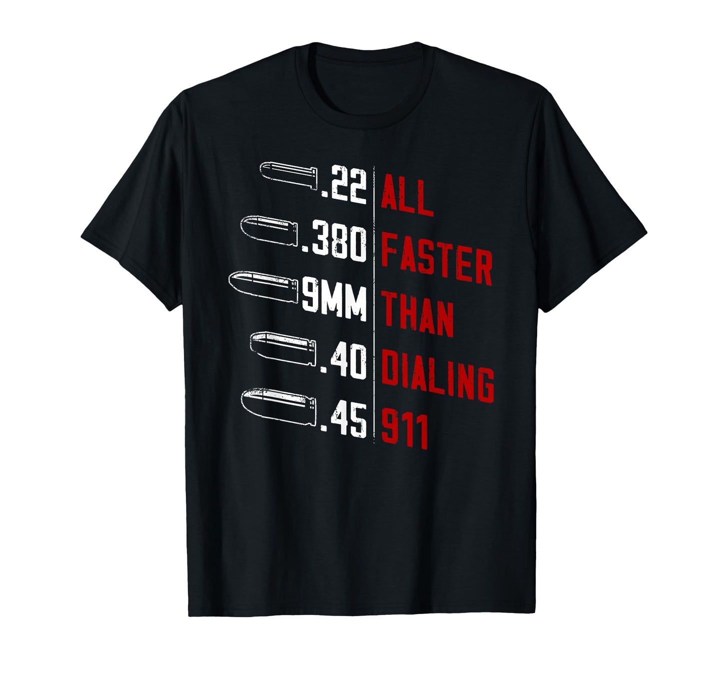 All Faster Than Dialing 911 American Flag Gun Lover Gifts T-Shirt for Women Men