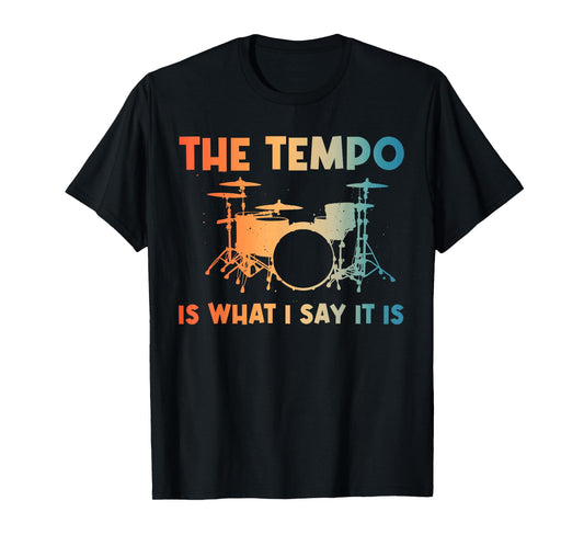 Funny Drumming Art for Men Women Drumline Drum Set Drummer T-Shirt