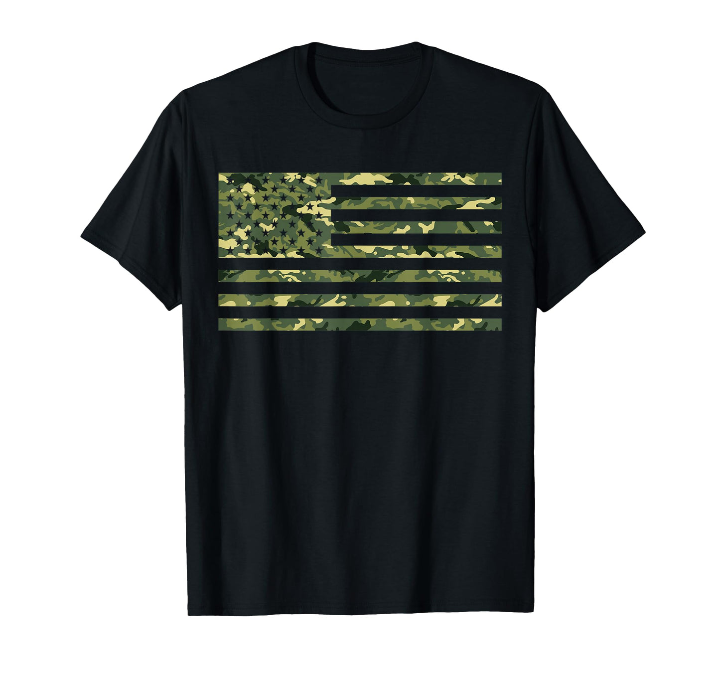 Proud Veteran Camouflage United States Army Soldier US Flag T-Shirt