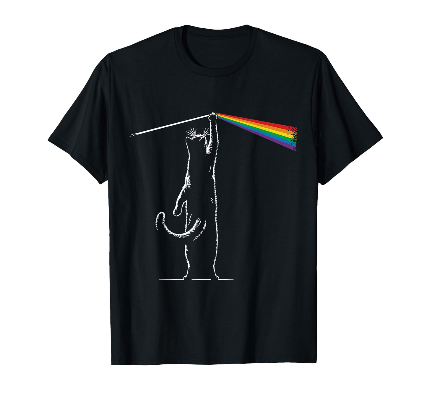 Playing with Light Cat Gift Men Kids Women Funny Cat T-Shirt