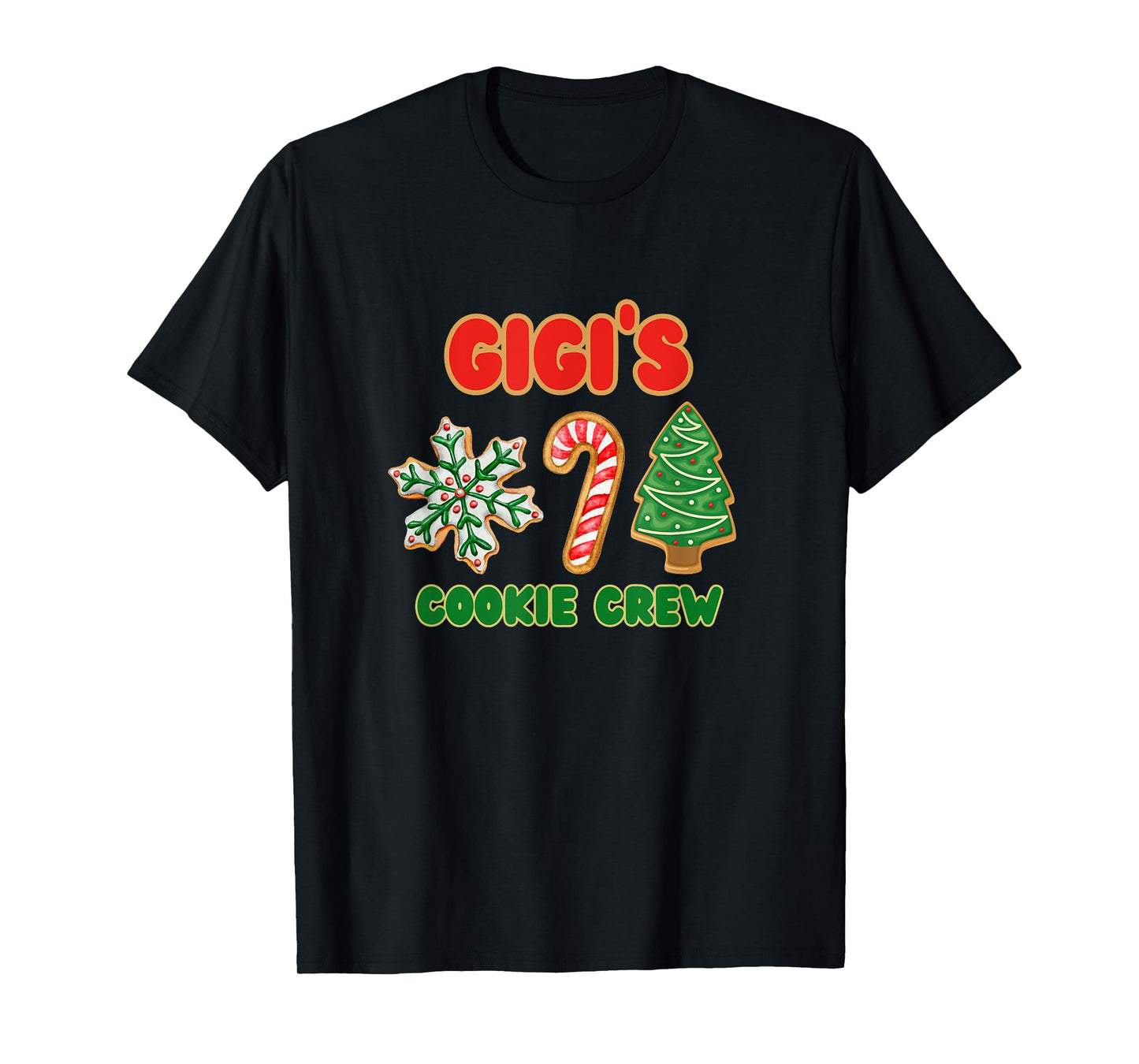 Cute Gigi Christmas Cookie Helper Crew T-Shirt