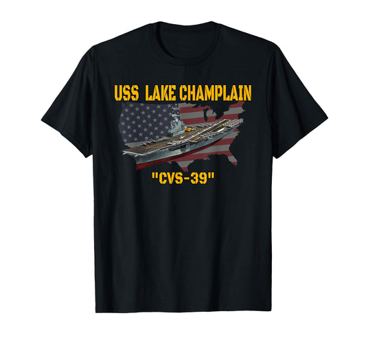 Aircraft Carrier USS Lake Champlain CVS-39 Veterans Father T-Shirt