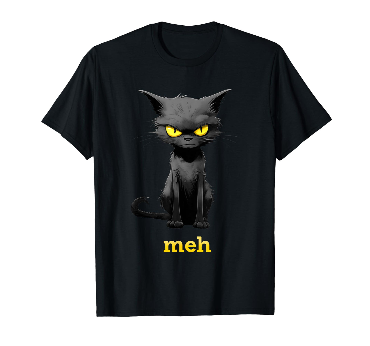 Meh Cat T-Shirt for Men Women Girls Kids