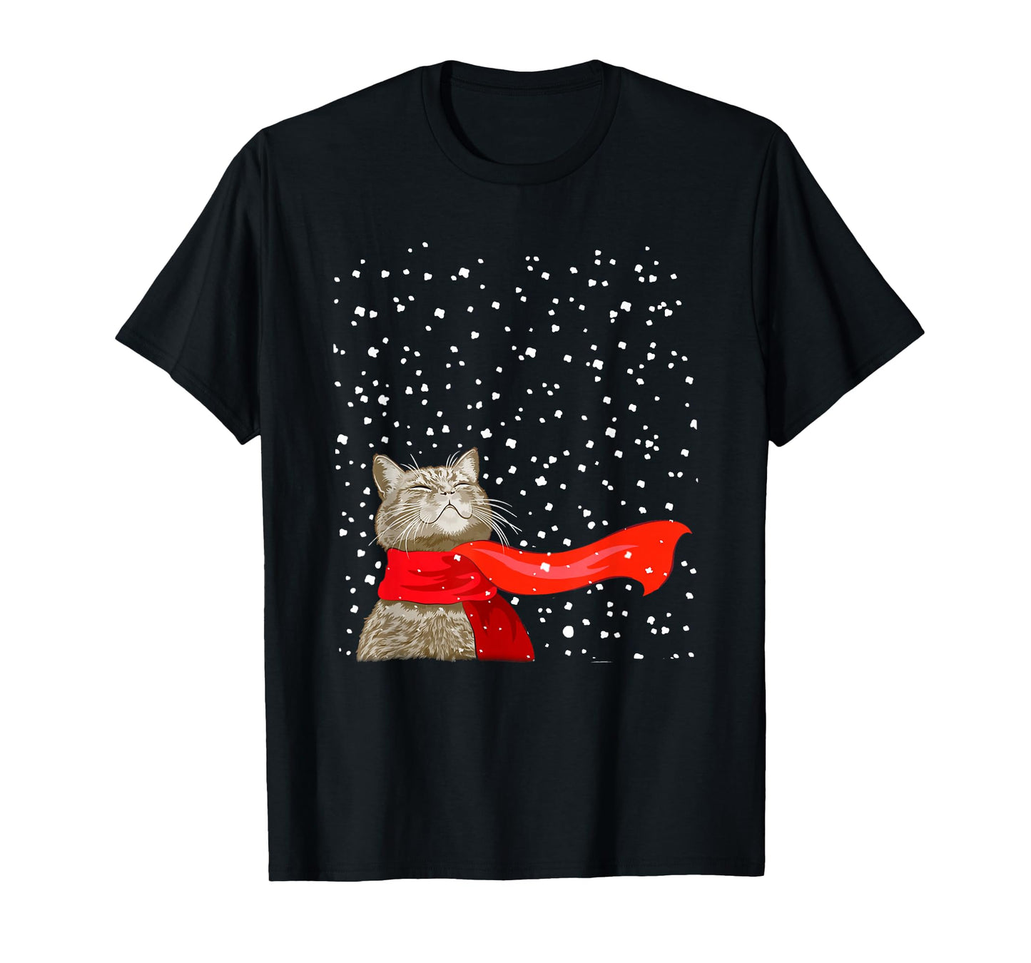 Cats Play Snow Winter Funny Cat Lover Merry Christmas T-Shirt