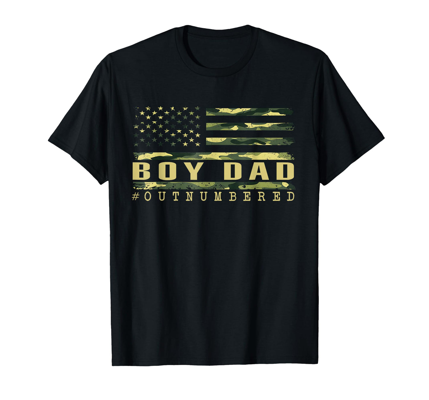 Boy Dad American Flag Camo Proud Dad of A Boy Fathers Day T-Shirt