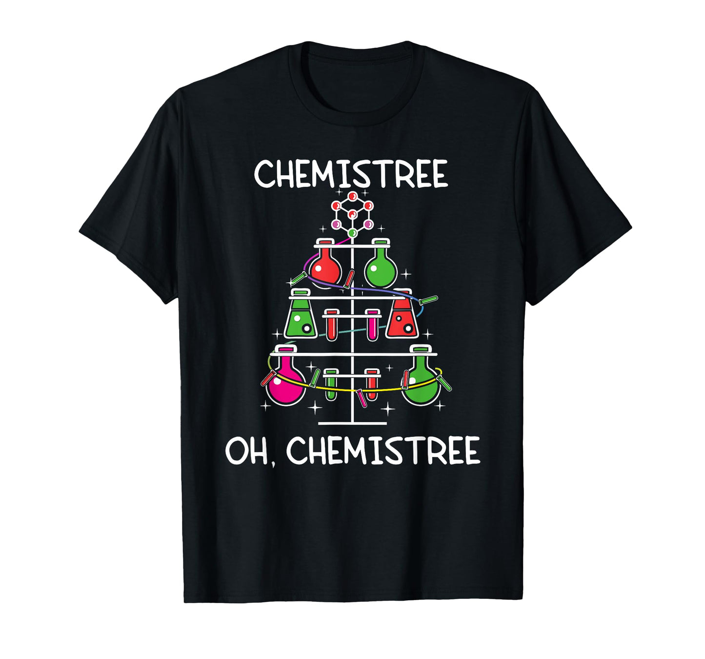 Chemistree Ugly Christmas Tree Sweater Chemistry Science Pun T-Shirt