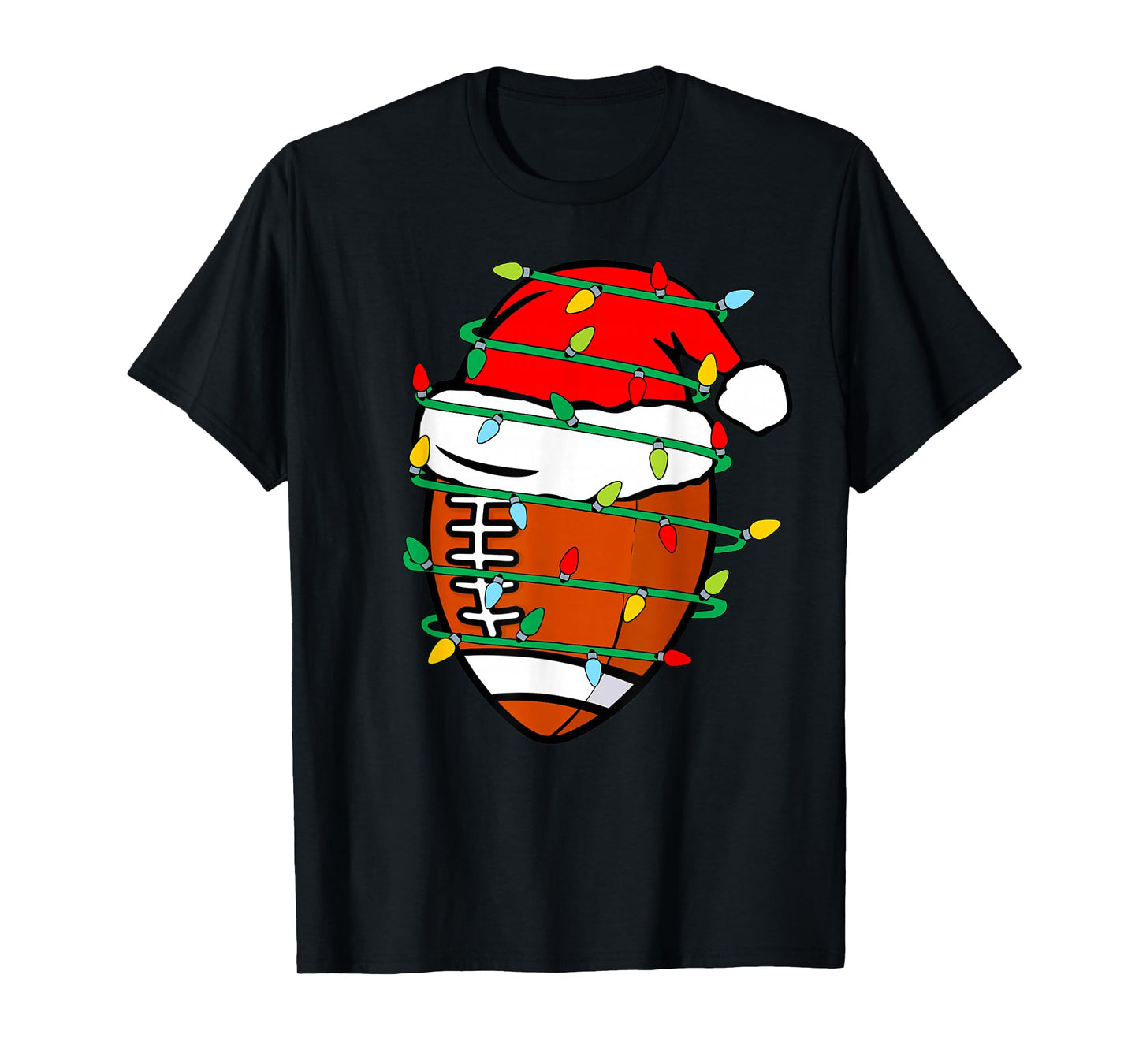 Christmas Football Xmas Santa Sports Kids Boys Men Christmas T-Shirt