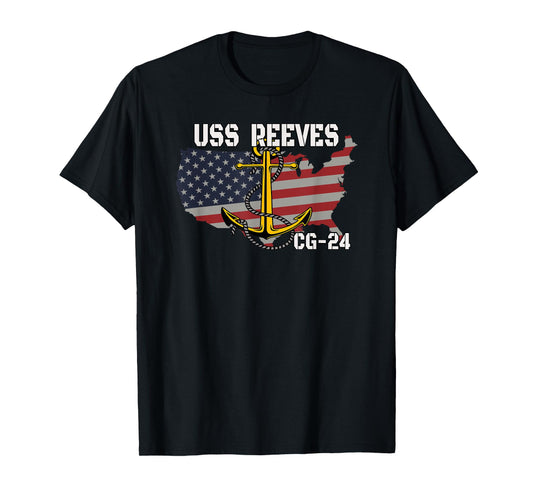 USS Reeves CG-24 Cruiser Veterans Day Son Father Grandpa Dad T-Shirt