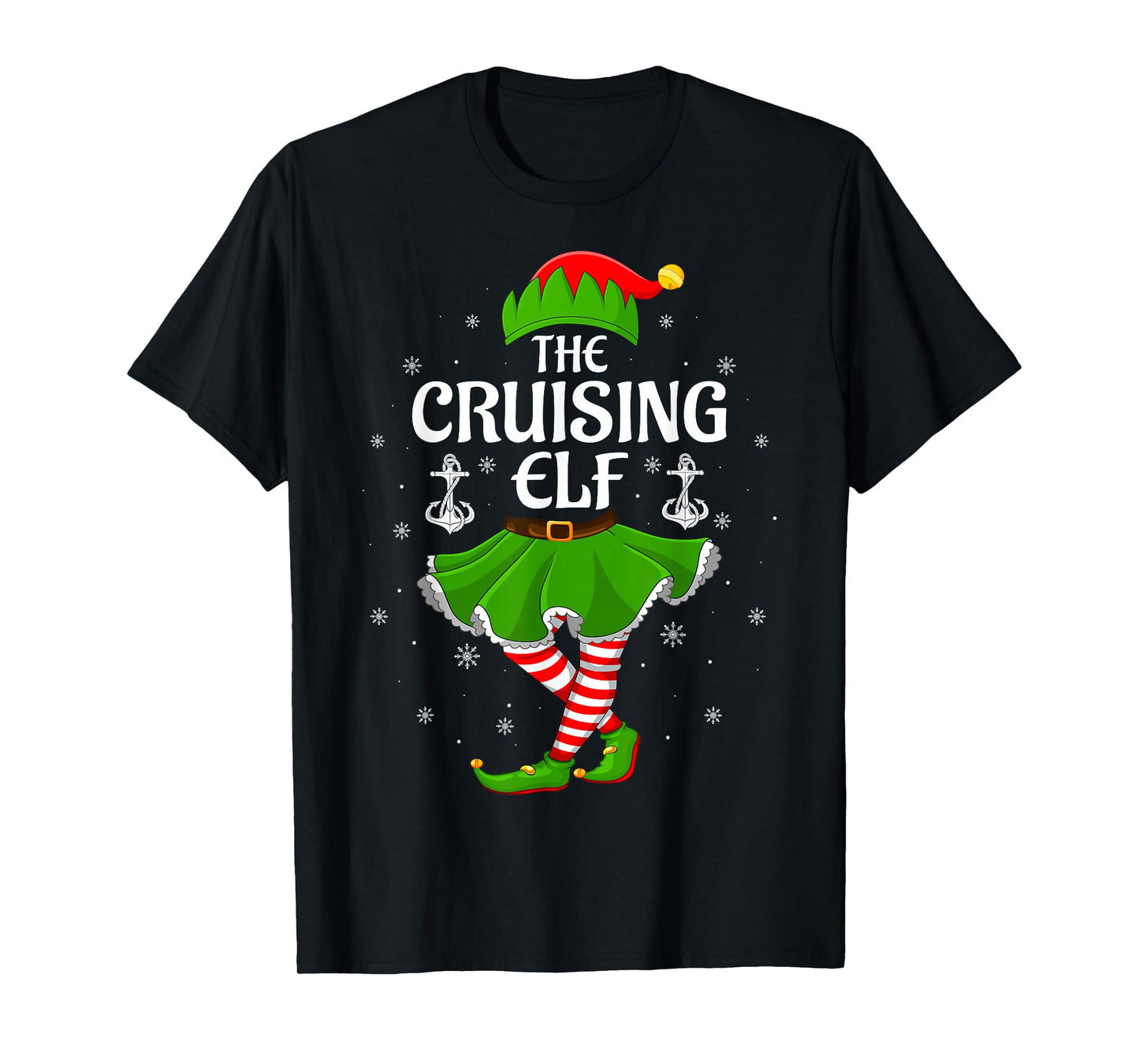 Cruising Elf Christmas Family Girls Women Elf Squad Xmas T-Shirt