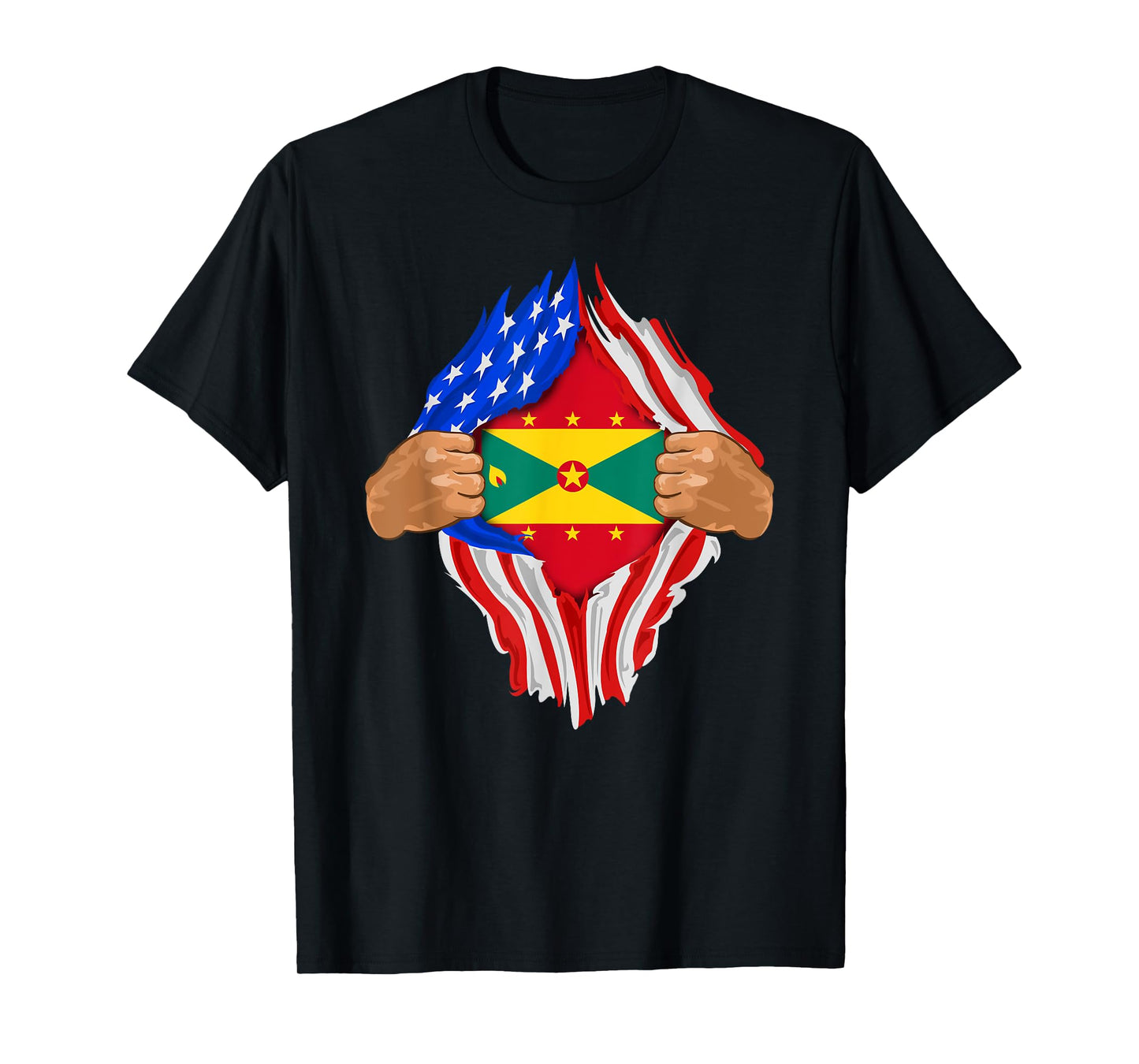 Grenadian Blood Inside Me T-Shirt | Grenada Flag Gift T-Shirt