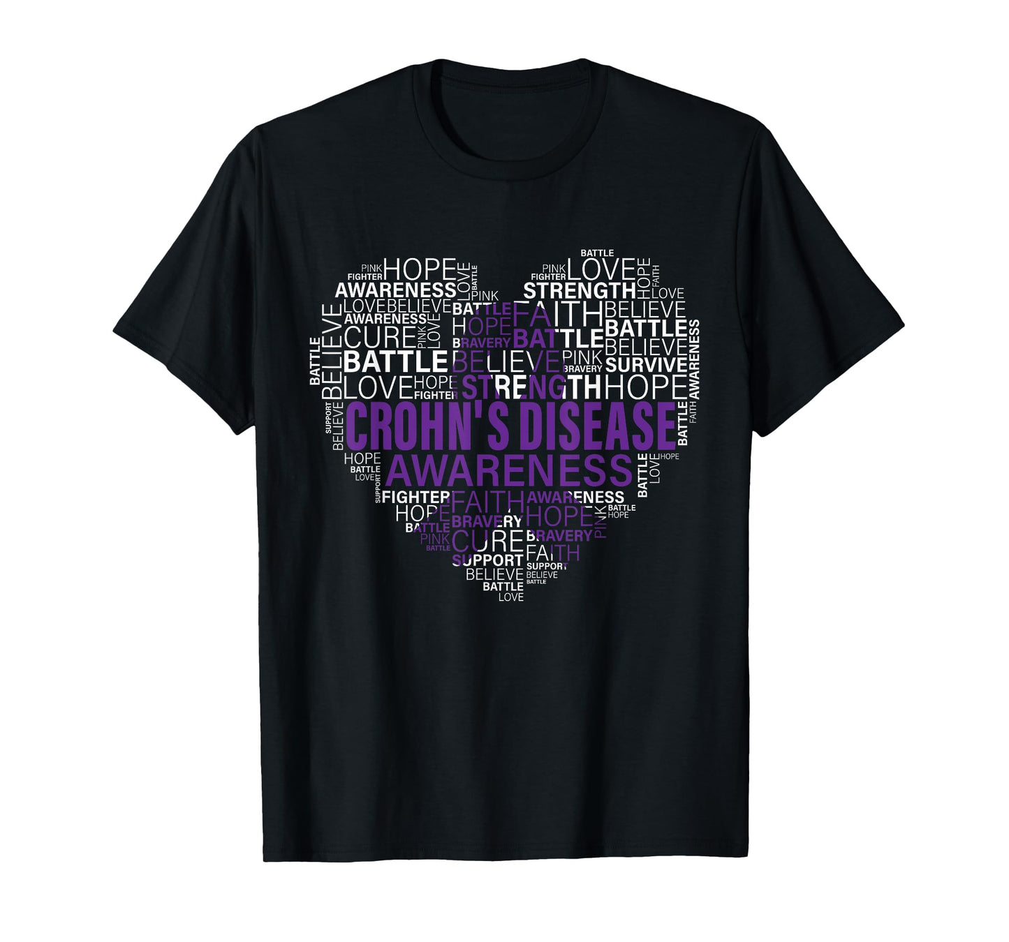 Crohn's disease Awareness Fight Hope Support Strong Warrior T-Shirt